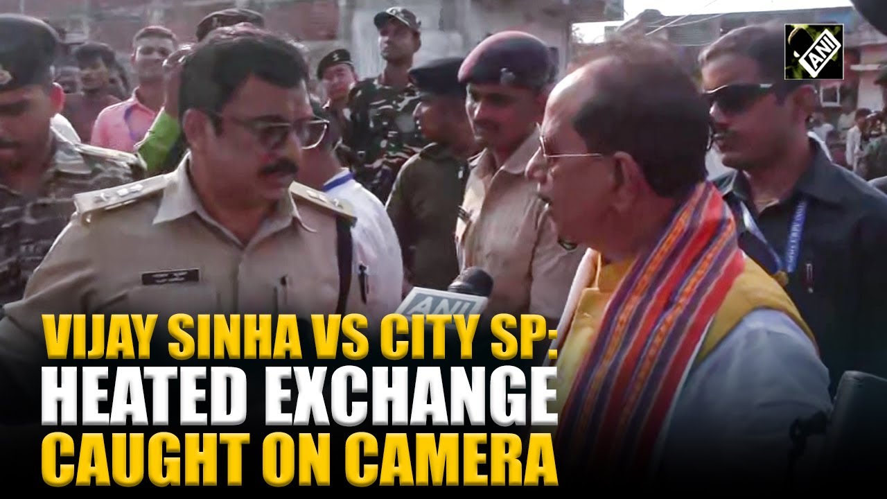 Bihar Deputy CM Vs Lakhisarai SP: Heated exchange caught on cam after Vijay Sinha&rsquo;s convoy attacked