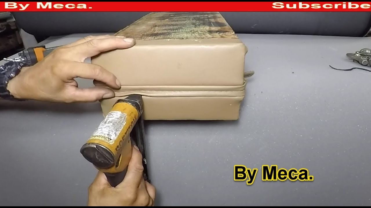 How to Hide Staples, Nail or Rivets.Upholstering tips for beginners  #27