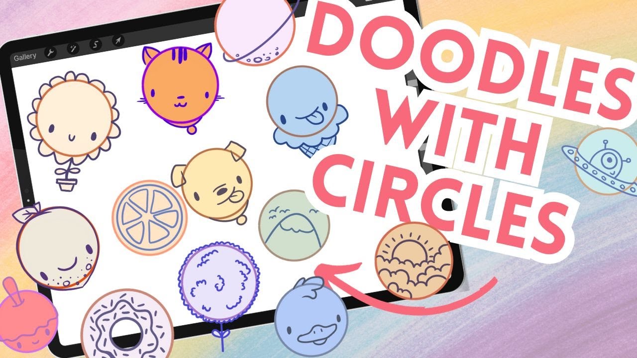 100 Doodles Using Circles 🎨 How to doodle for beginners
