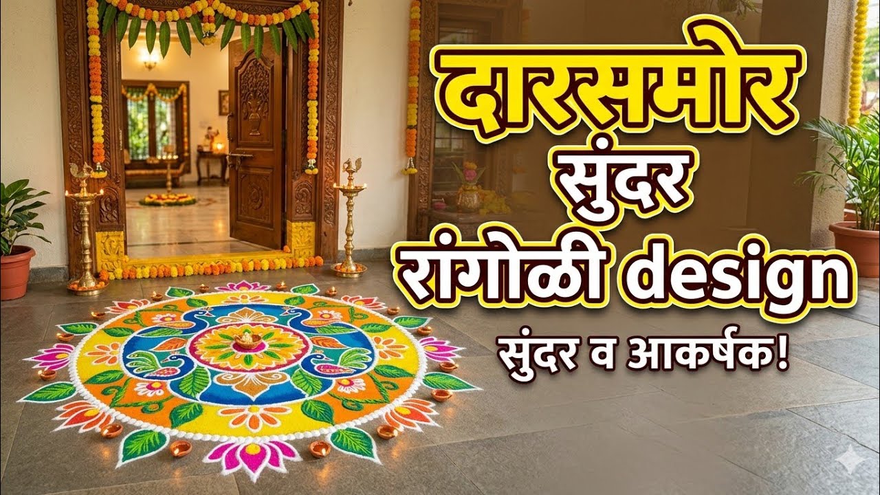 #5*3 Rangoli #पाहता क्षणी काढता येईल #easy #डिझाईन #पारंपरिक #नवशिख्यंसाठी खास #ठिपक्यांची  रांगोळी 