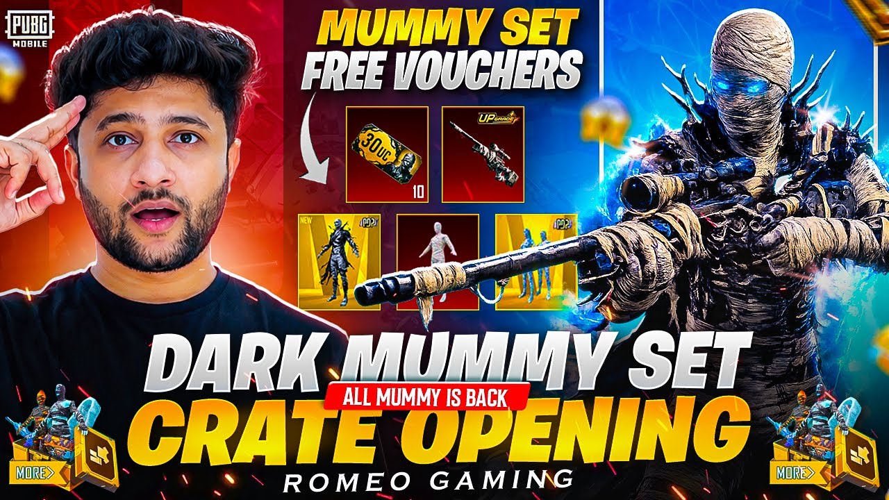 Dark Mummy Set Crate Opening | All Mummy Suits in 1 Crate | Bonus Pass Giveaway | PUBGM 