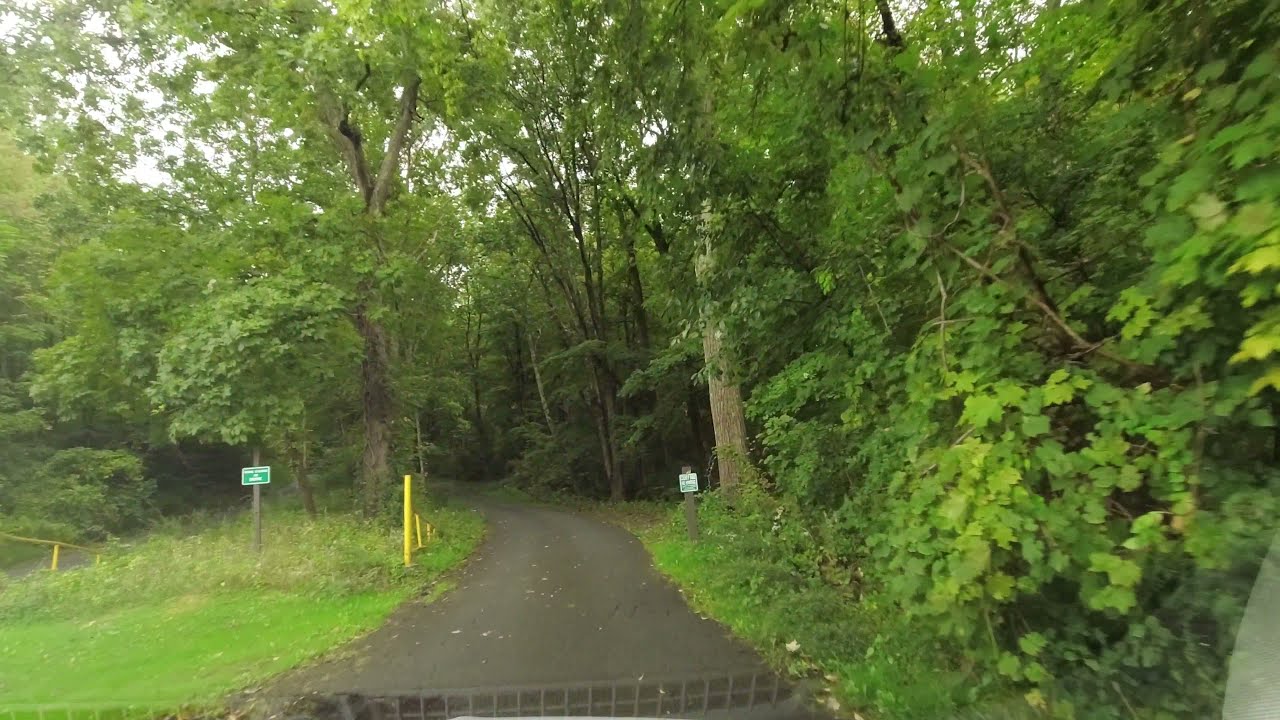 Driving through Warwick Village, Warwick Park, Main St. in  Warwick, NY