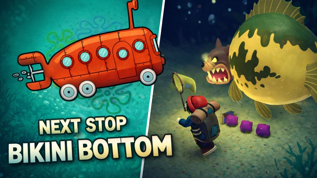 Next Stop: Bikini Bottom! 🚍🌊 Surviving the Giant Pufferfish Attack
