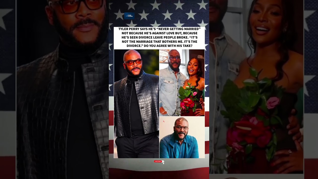 TYLER PERRY: &ldquo;I&rsquo;M NEVER GETTING MARRIED&rdquo; 😳💔 #TylerPerry #Marriage #CelebrityNews