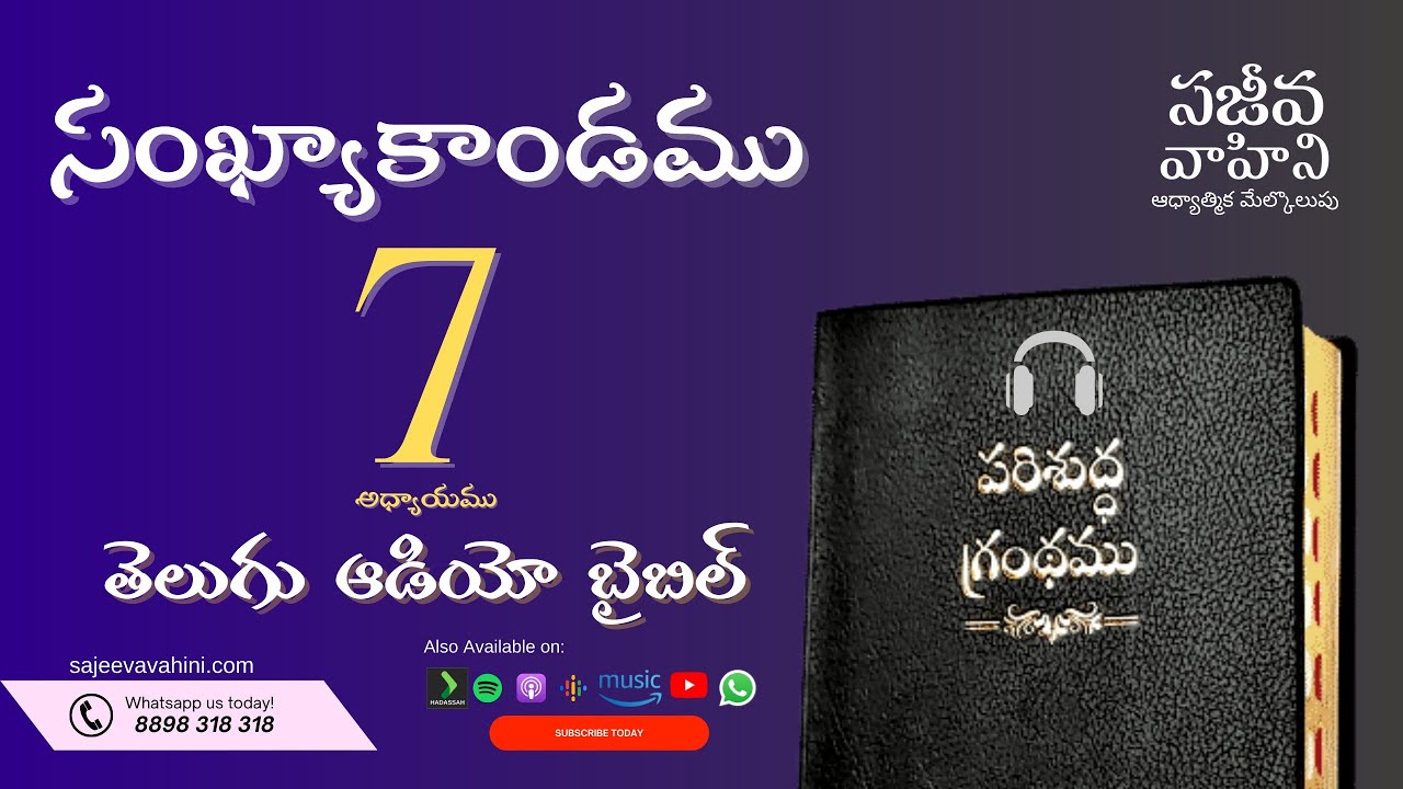 Numbers 7    సంఖ్యాకాండము   Sajeeva Vahini Telugu Audio Bible
