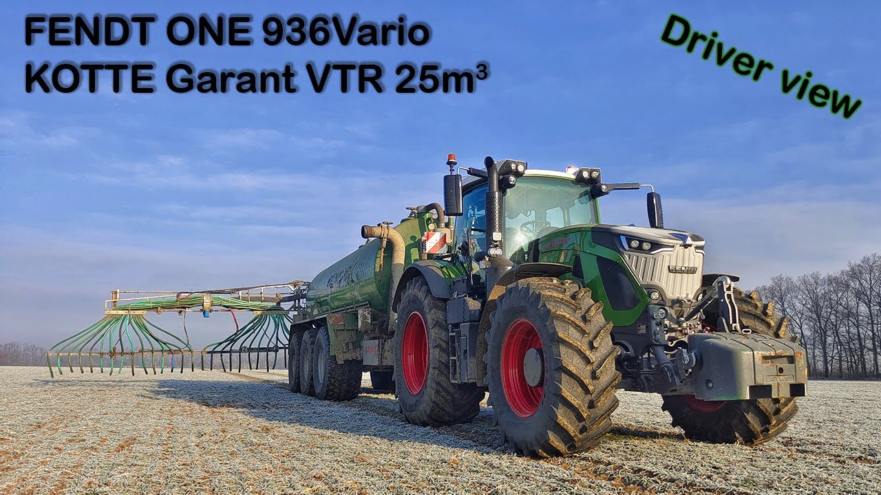 FENDT ONE 936Vario G7 + Kotte Garant VTR25 /GoPro11/Driver view/POV/Cab view/Digestate application