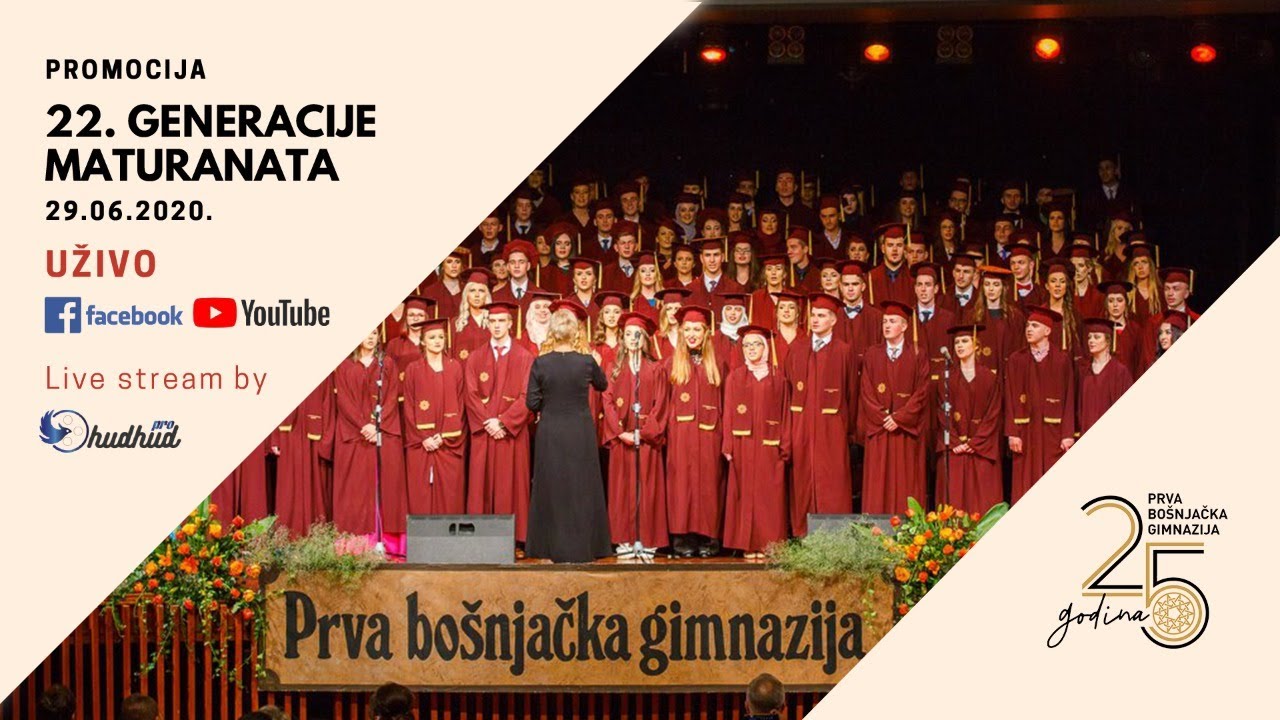 Promocija 22. generacije maturanata | Prva bošnjačka gimnazija Sarajevo