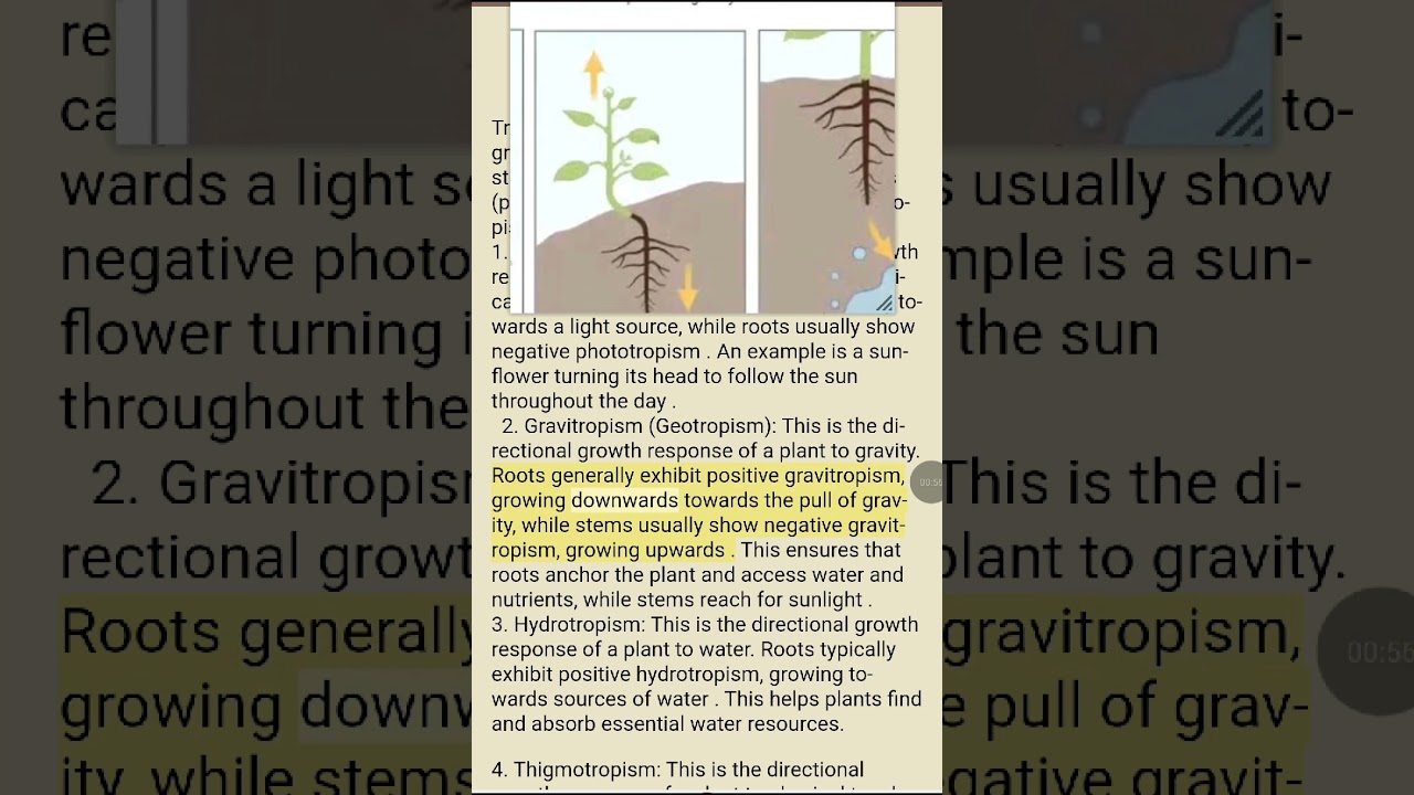Tropism is plants