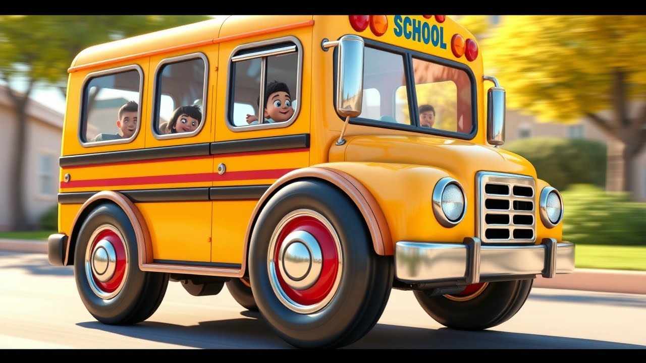 बस के पहिये घूमे गोल गोल गोल | Hindi Kids Rhyme | Wheels on the Bus Hindi | 3D Animation