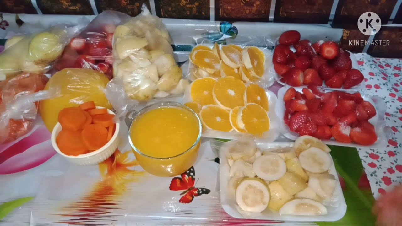 تجهيزات وتخزين عصائر رمضان بطريقه سهله ونظيفه من اول الغسيل لحد مدخليهم الفريزر❤️😋👌