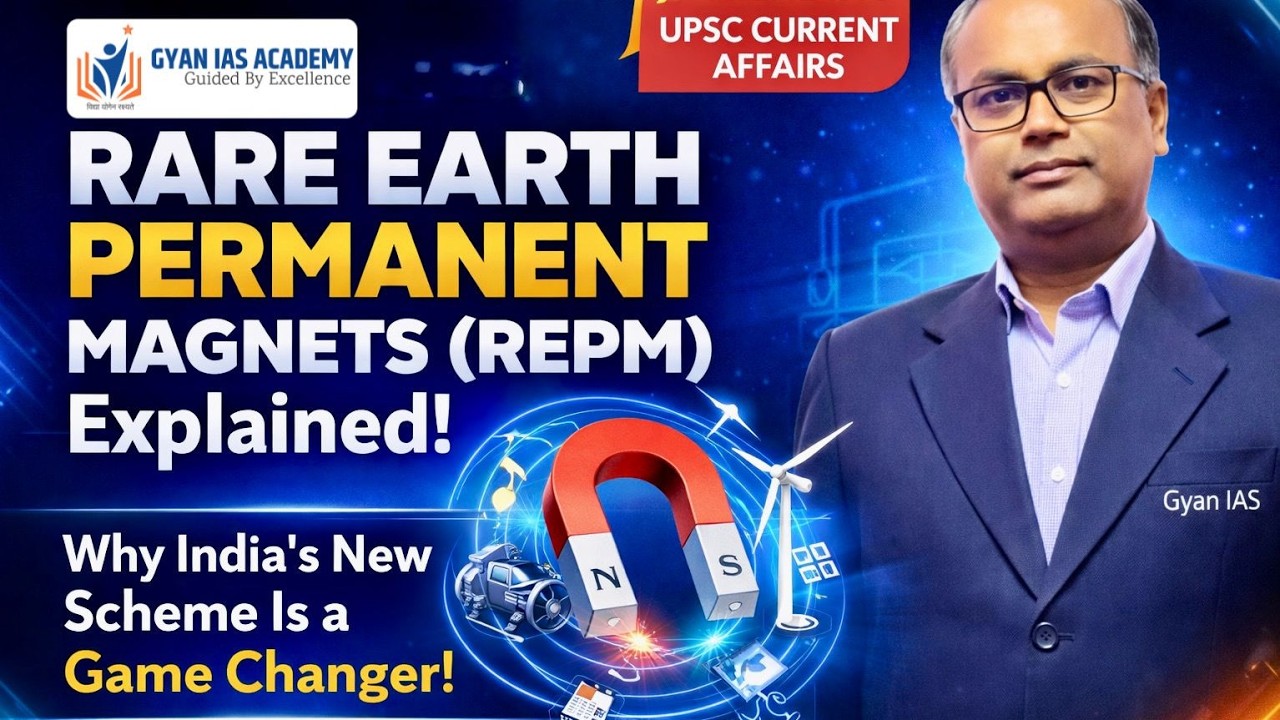 Rare Earth Permanent Magnets (REPM) Explained | India’s New Scheme Game Changer? | UPSC | Gyan IAS