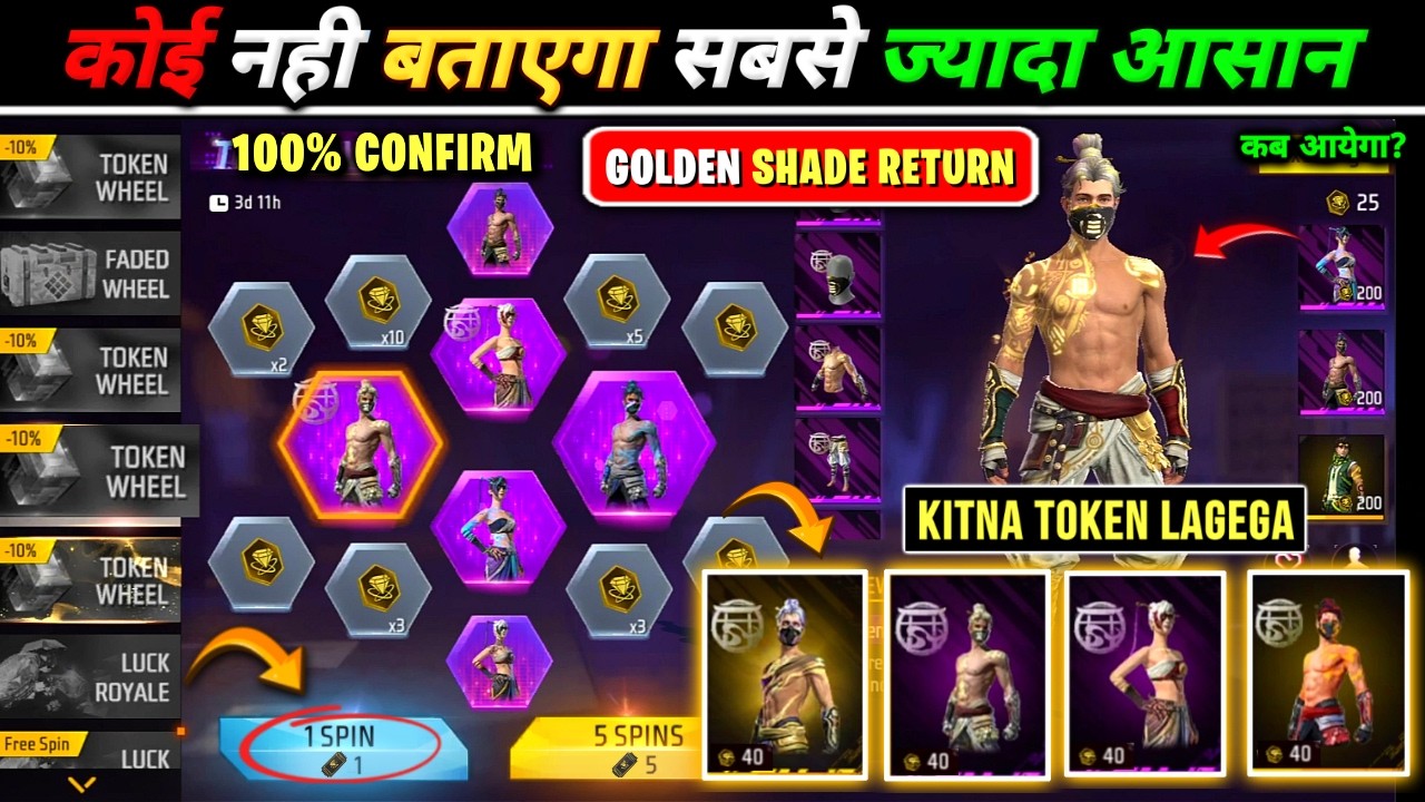 GOLDEN SHADE BUNDLE RETURN CONFIRM DATE 😱 | Golden Shade Bundle Kitne Token Mein Aayega?