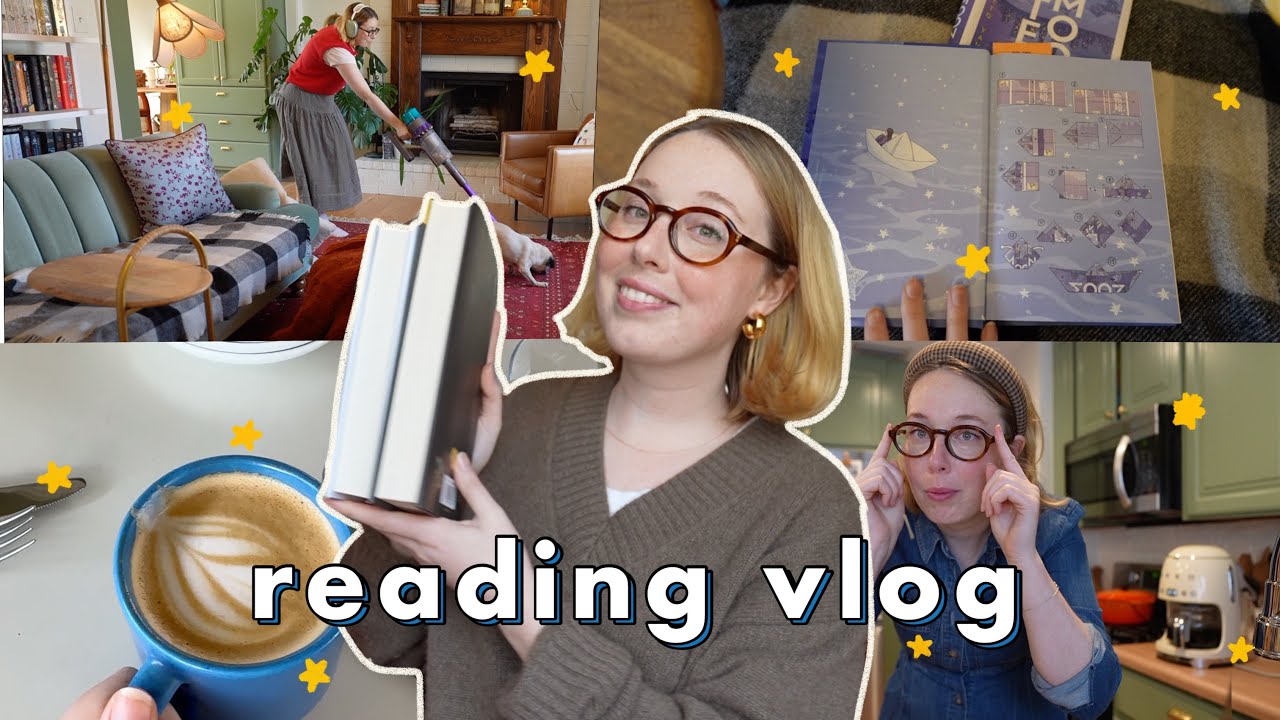 cozy reading vlog: 2 verrrryyyy popular romantasy reads (that I liked!!) + spring cleaning ✨🌷📚