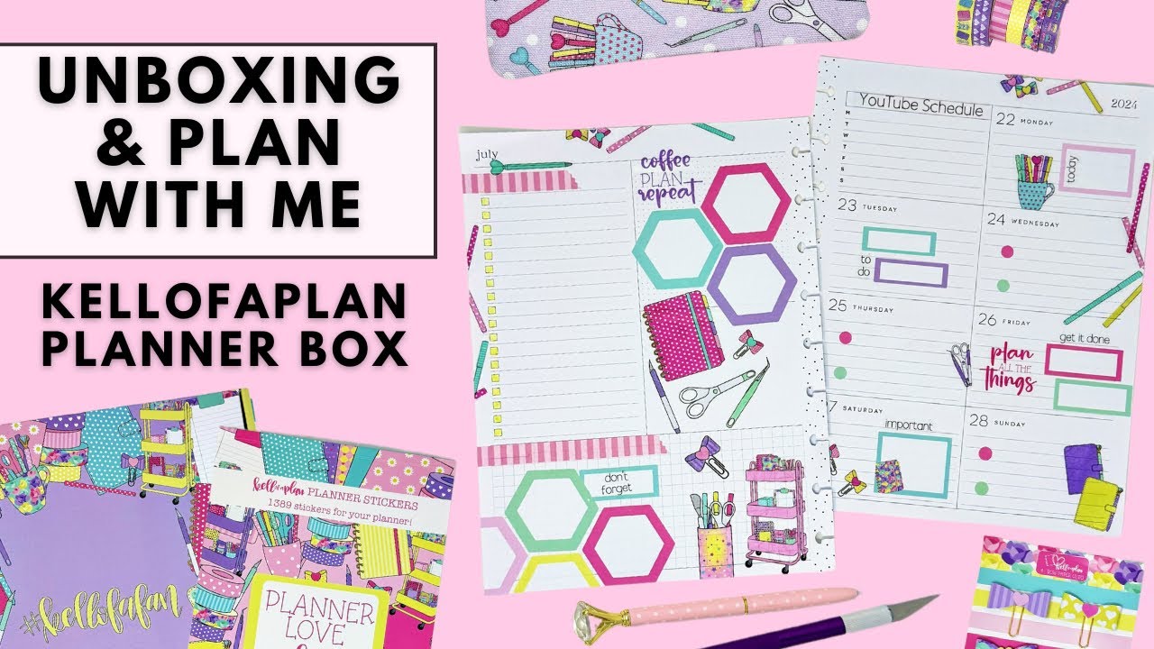 PLAN WITH ME & UNBOXING | KELLOFAPLAN PLANNER BOX
