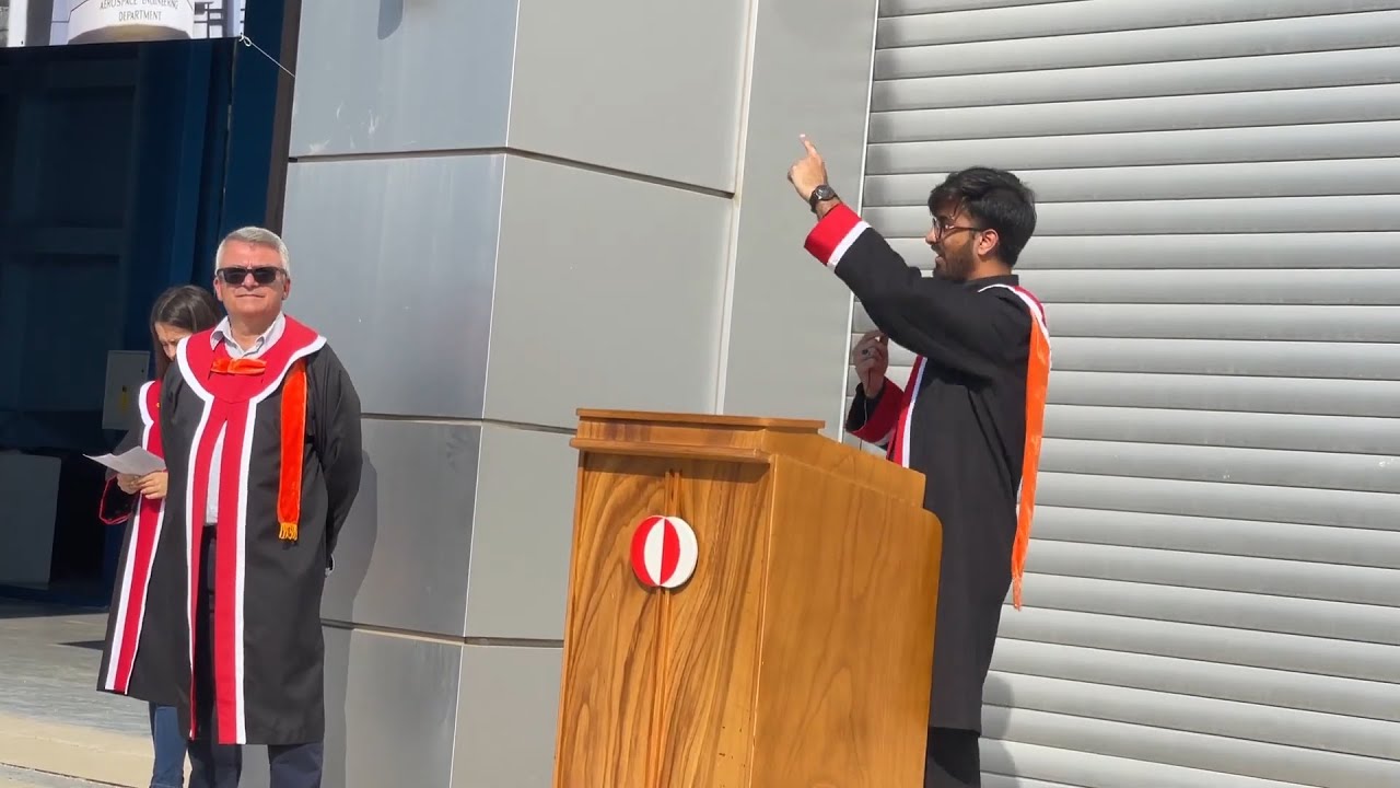 Adil Shaikh's Valedictorian Speech | Department of Aerospace Engineering @ METU