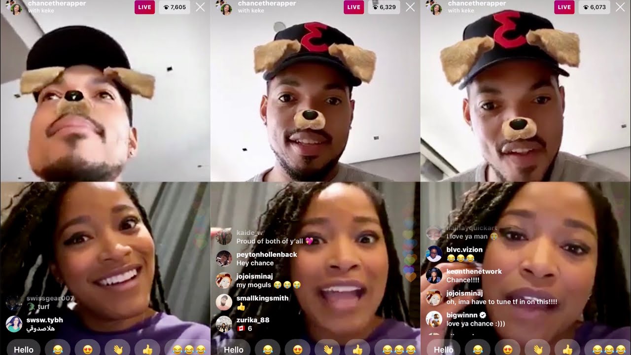 CHANCE THE RAPPER & KEKE PALMER ON INSTAGRAM LIVE 2020