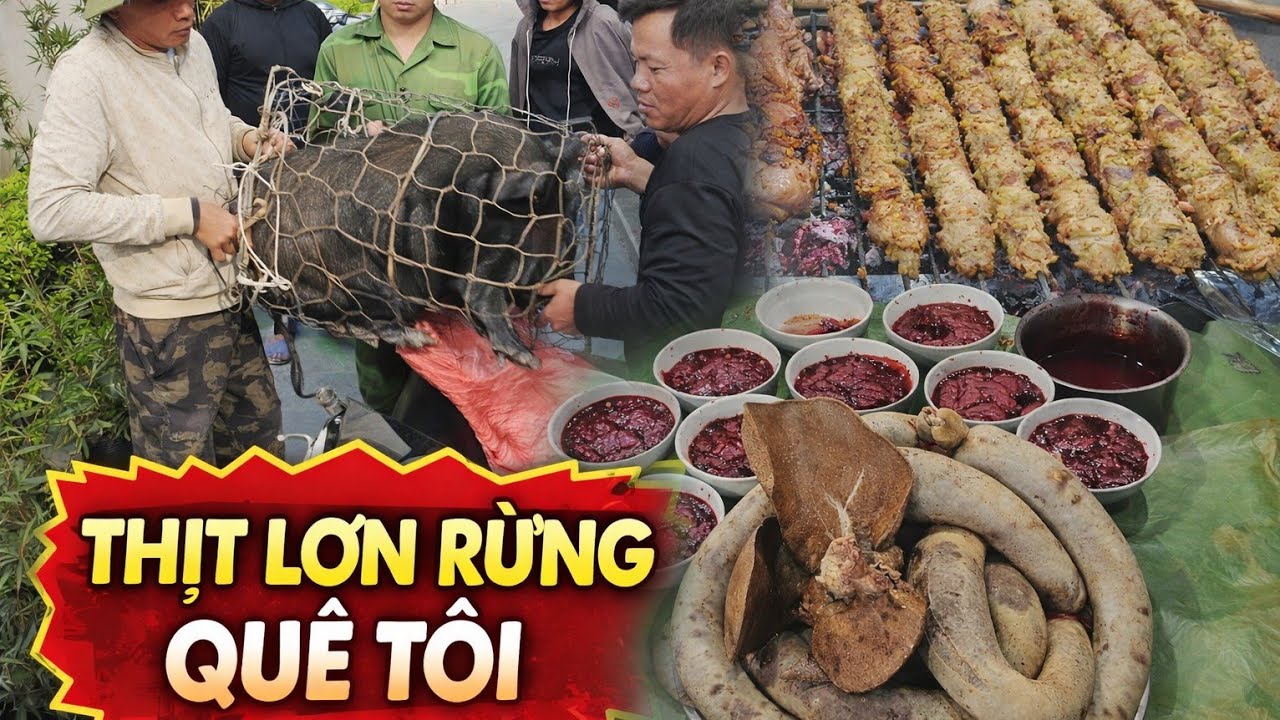 7 Ngày Ăn Tiết Canh, Lòng Sốt Lợn Đen Khổng Lồ | Ẩm Thực Núi Rừng Tuyên Quang.