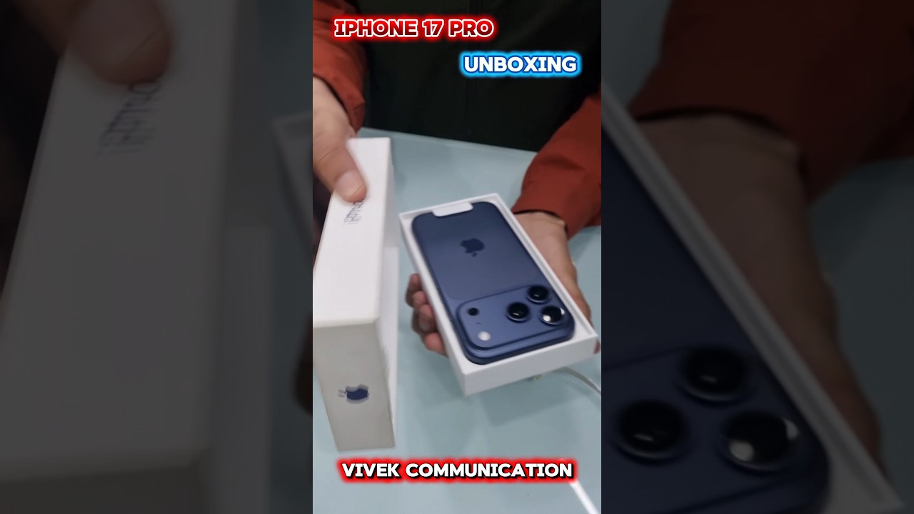 IPhone 17 Pro Unboxing | Blue Colour | Vivek Communication