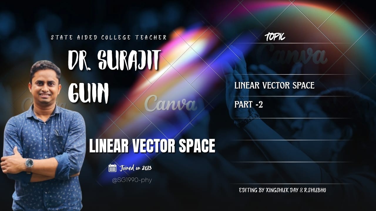 Linear Vector Space for Beginners Part-II