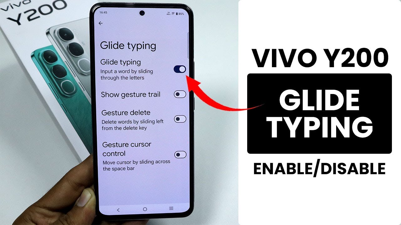 How to Enable/Disable Glide Typing in Vivo Y200 - Glide Typing Setting