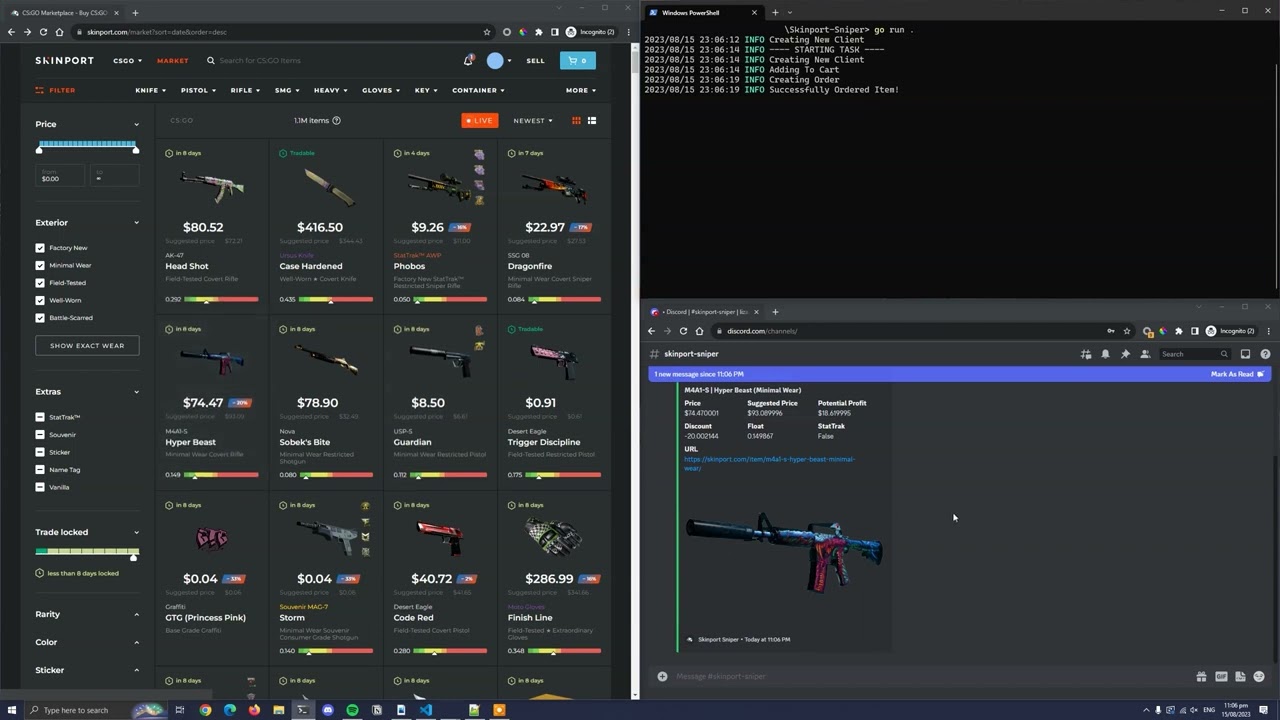 Skinport Sniper Demo
