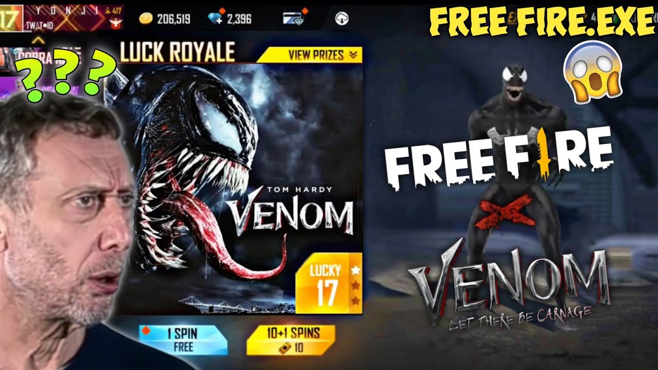 FREE FIRE X VENOM.EXE - GOLD ROYALE VENOM ? ( ff exe, ff lucu, ff tiktok )