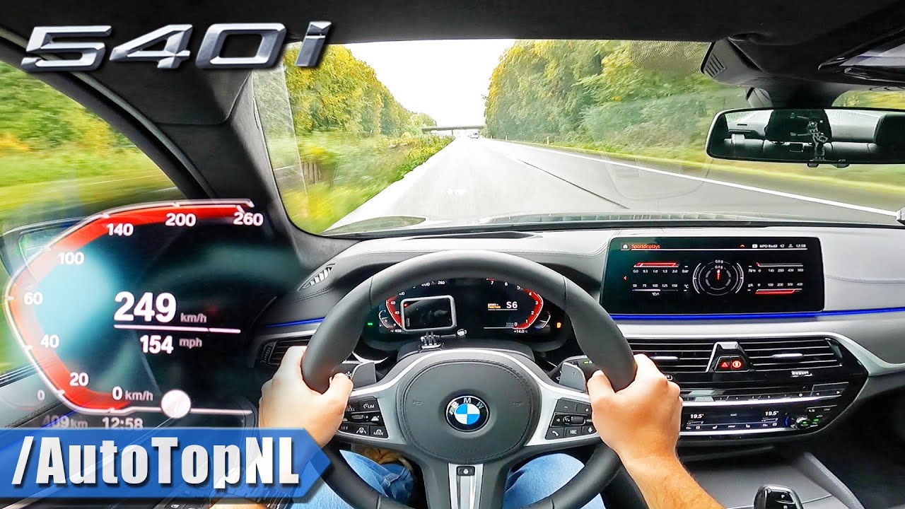 2021 BMW 5 Series G30 540i M Sport TOP SPEED on AUTOBAHN [NO SPEED LIMIT] by AutoTopNL