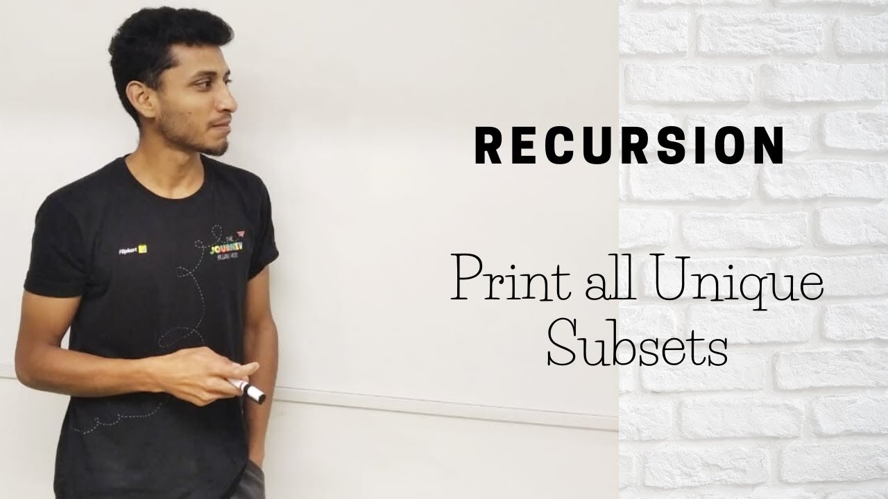 Print unique subsets And Variations