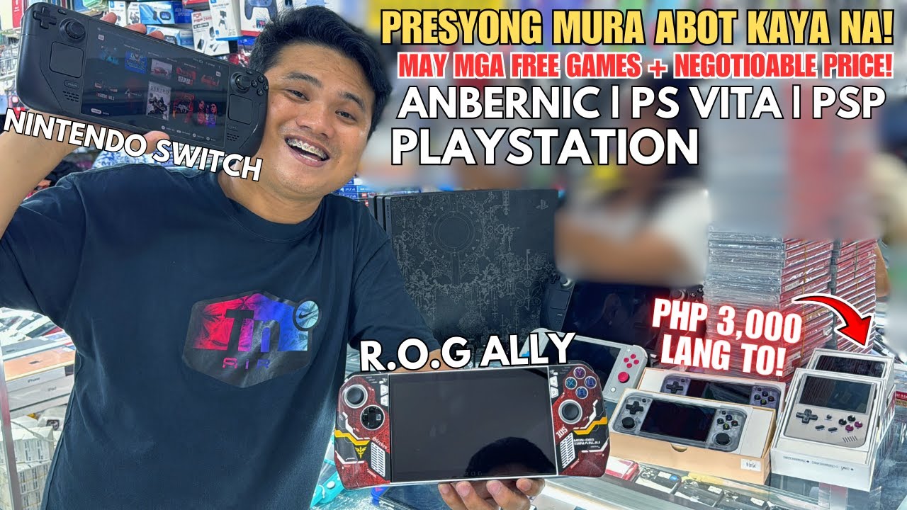 PRESYONG MURANG NINTENDO SWITCH, PSP | STEAM DECK | R.O.G ALLY   PS 4-5 | PS VITA | ANBERNIC - 3,000