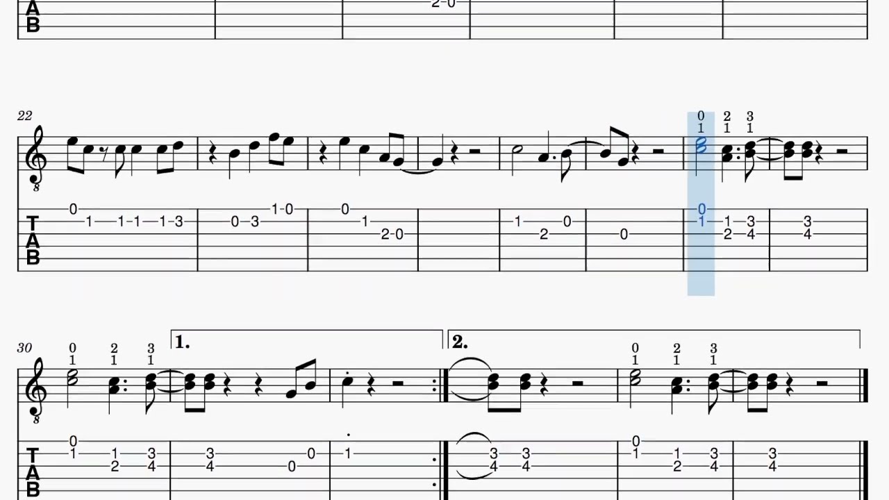 La Bamba - musical score and original Backing track by Roberto Bartoli