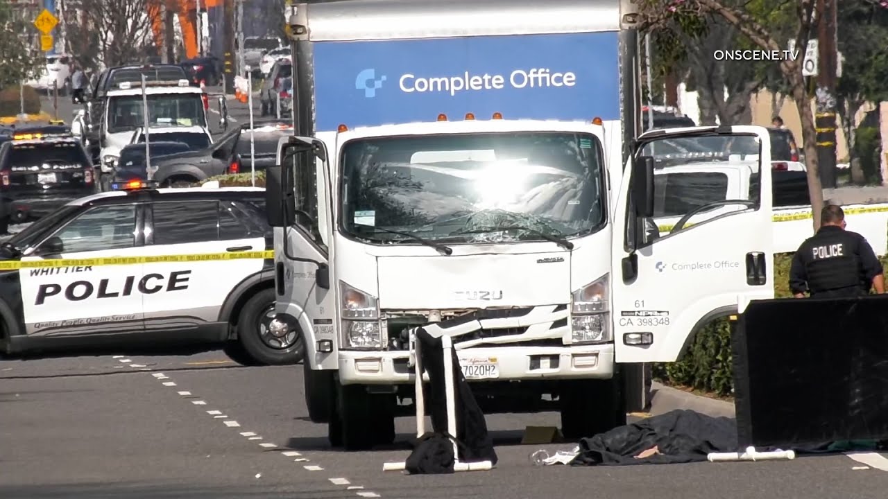 Fatal Box Truck vs Pedestrian Crash In Whittier CA