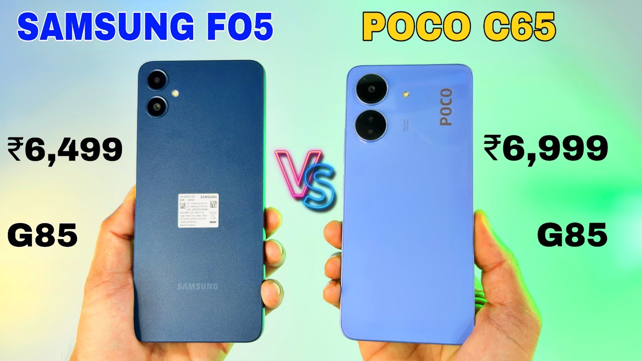 Which Budget Smartphone Wins UNDER 7000 RUPEES Samsung Galaxy F05 or Poco C65? 50MP || G85 || 25W
