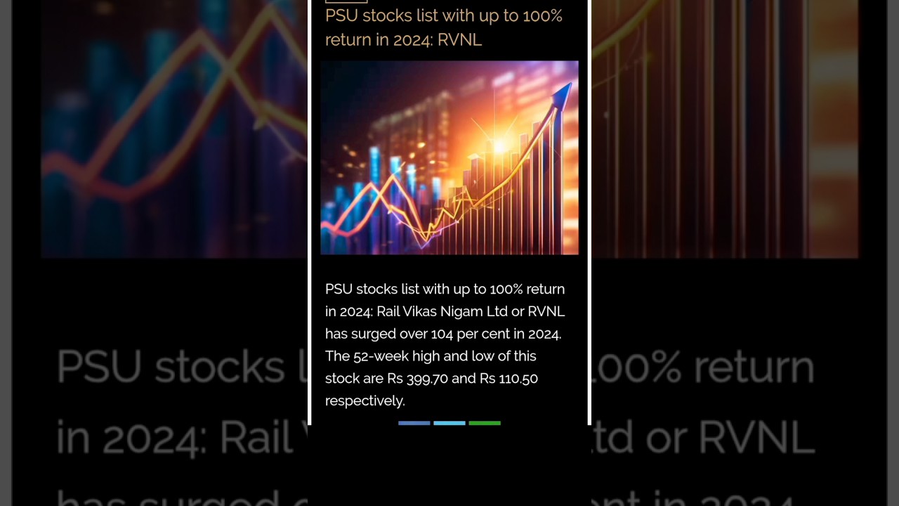 #stockmarket PSU Stocks With Up To 100% Return In 2024  #shorts