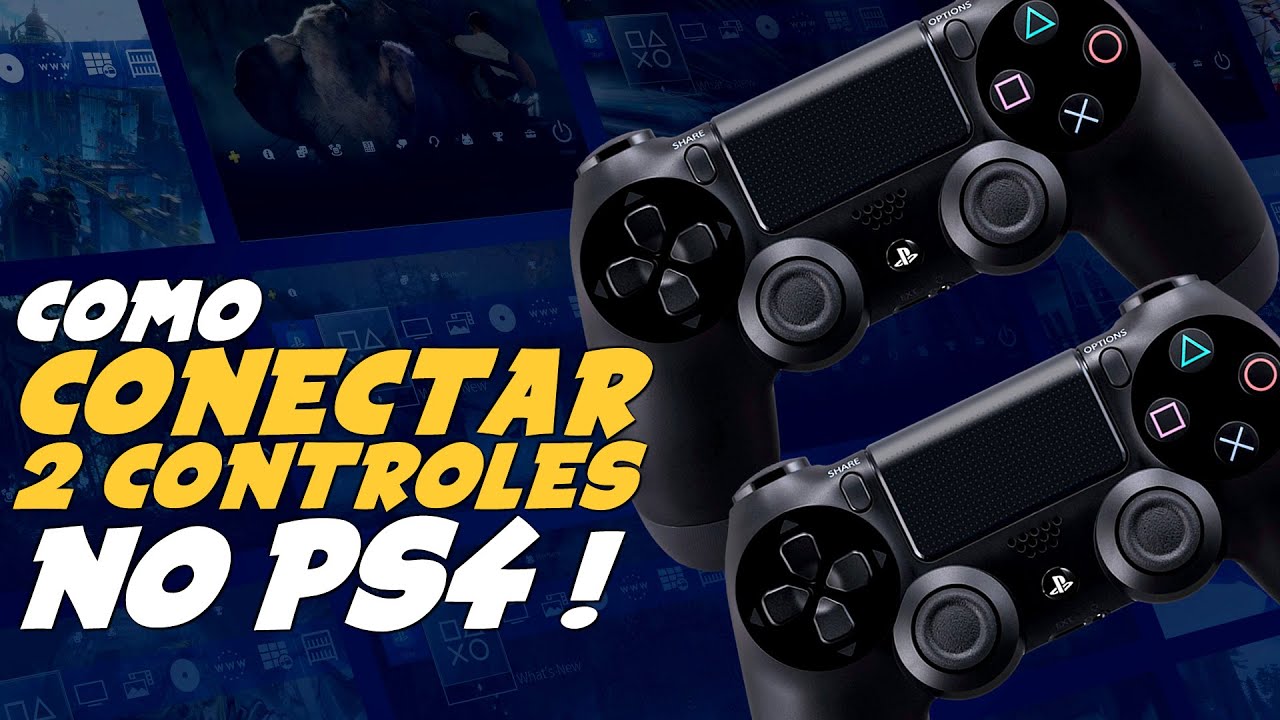 Como CONECTAR OUTRO CONTROLE no PLAYSTATION 4 (2 CONTROLES no PS4)