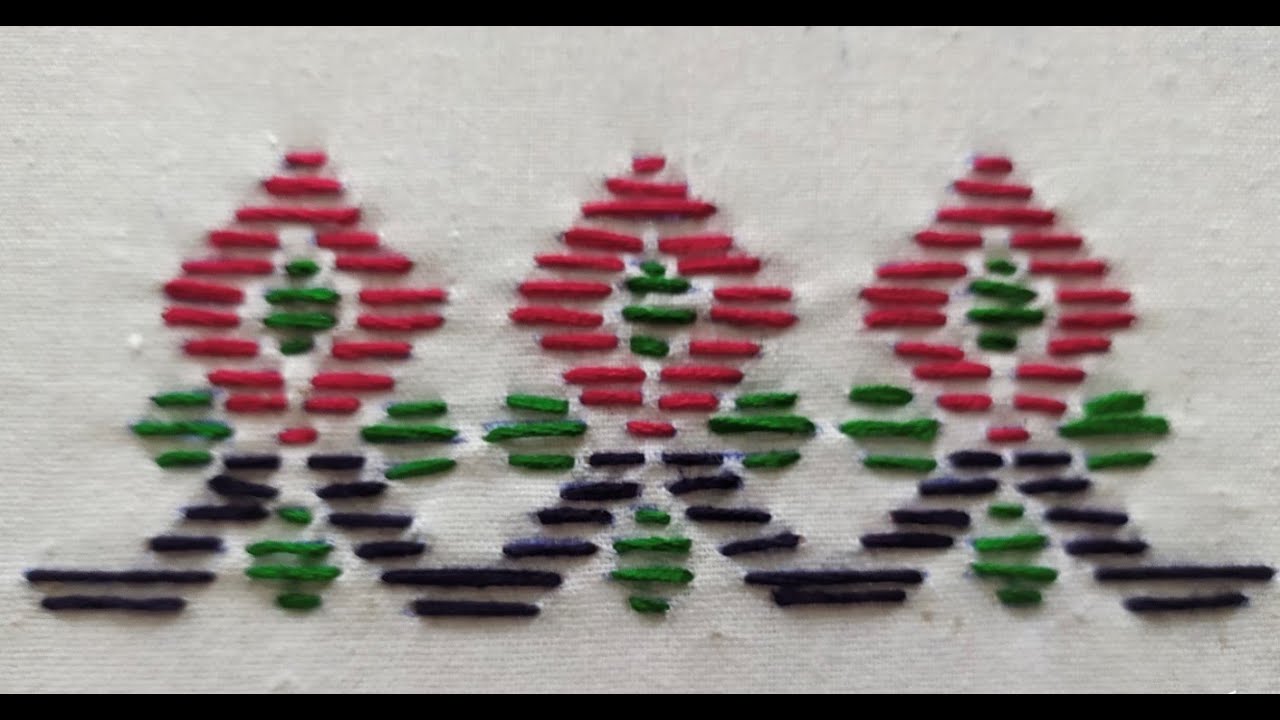 Neygi Kasuti /Darning Stitch Hand Embroidery Border Design