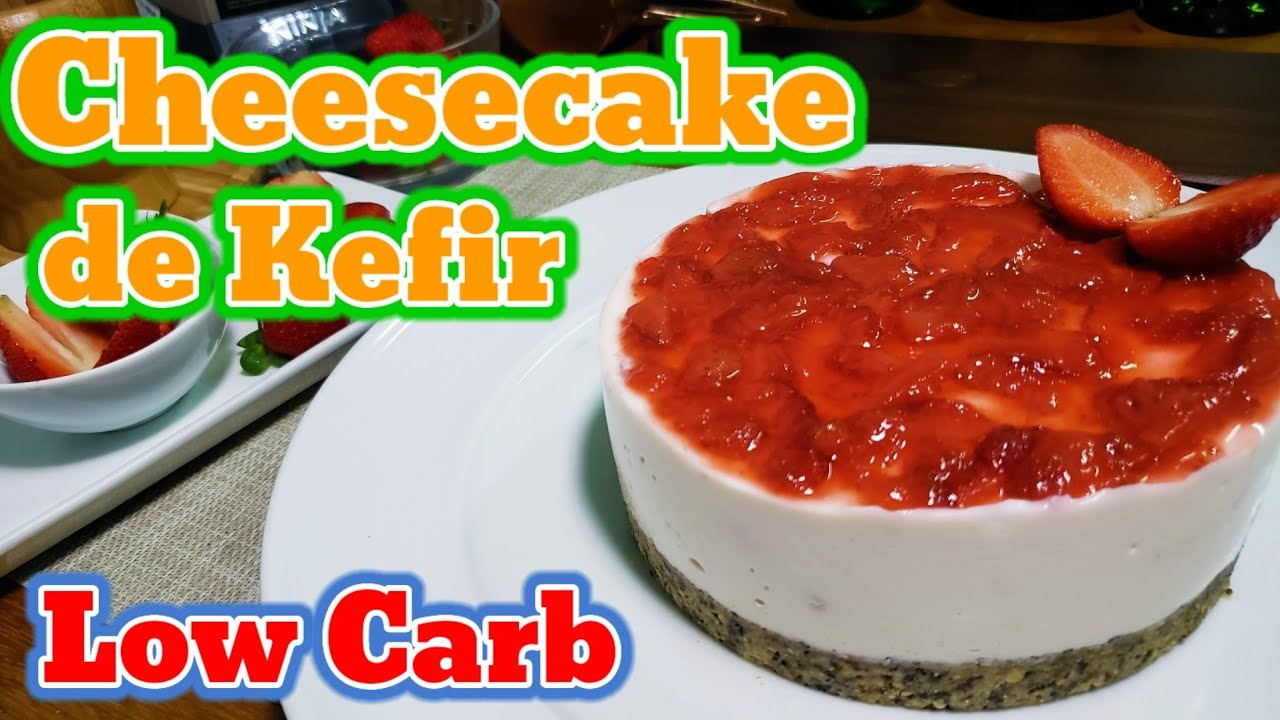 Cheesecake de KEFIR Low Carb de Morango | Gio Chef 2020| RECEITA FÁCIL