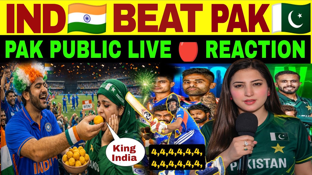 LIVE 🔴 PAK PUBLIC REACTION | INDIA BEAT PAKISTAN | 