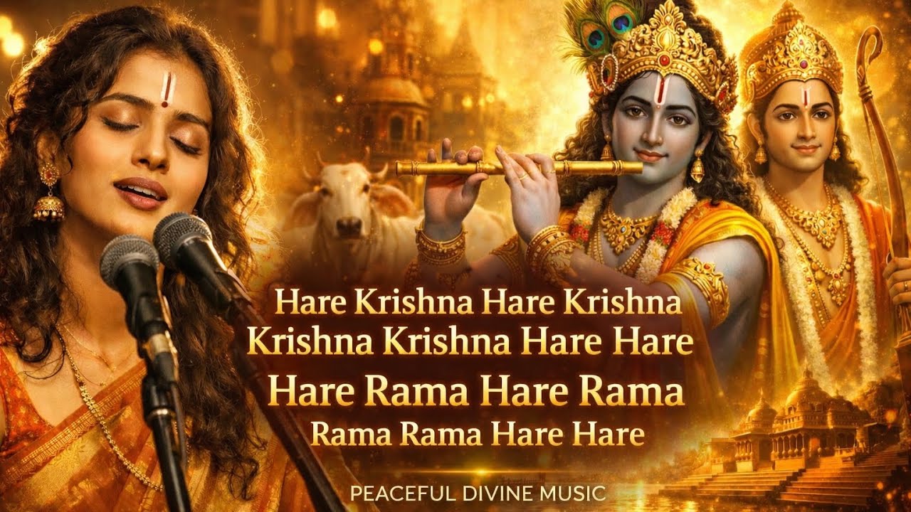 Hare Krishna Hare Rama || Krishna Mantra for Positive Energy⚡||