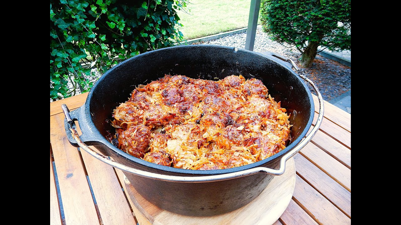 Bigos - beste polnische Kraut Eintopf. Dutch Oven Rezepte. One Pot