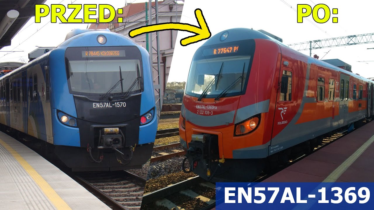 Świeży EN57AL-1369 (AWARIA!) ex Zachodniopomorski po naprawie P4 w barwach PolRegio!