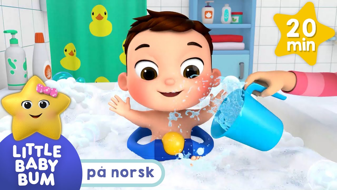 Baby Max' første bad | Little Baby Bum Norsk | Babysanger | @LittleBabyBumNorsk