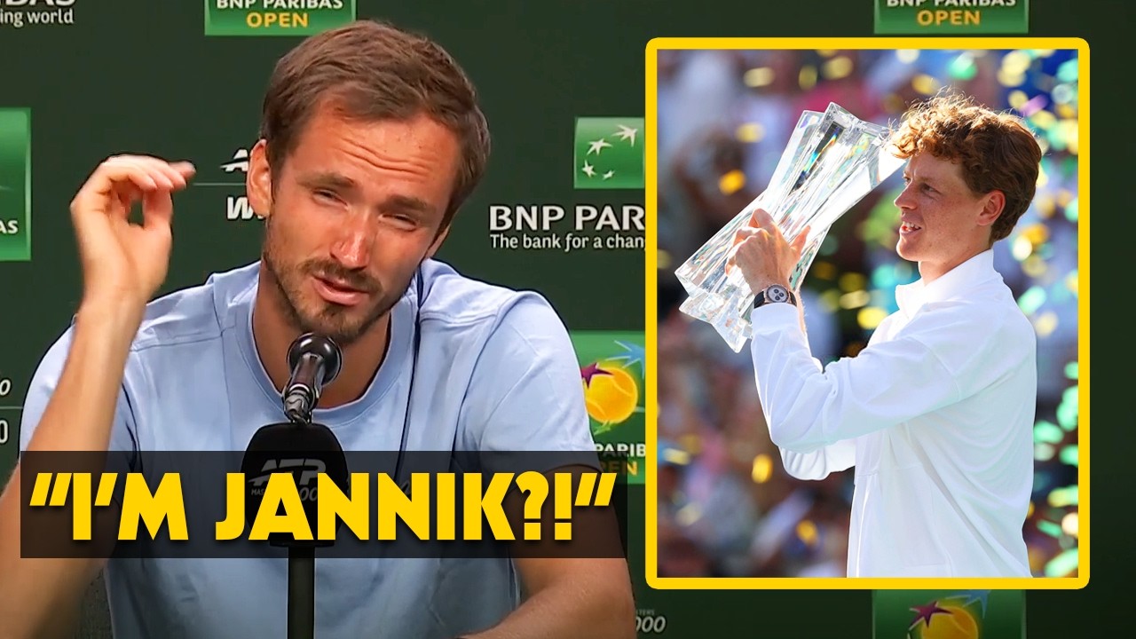 The Reporter called Medvedev by Sinner's name... His REACTION is priceless!