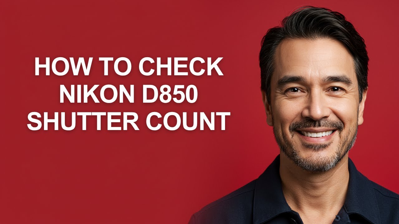 How to Check Nikon D850 Shutter Count - KevinHowTo