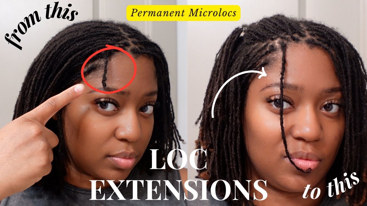 Loc Extensions on MATURE Microlocs| Extending my locs with Human Hair | Exyhair!