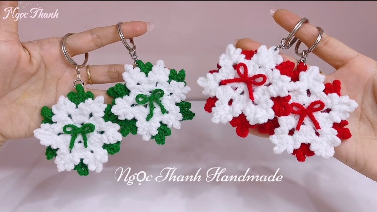 #151 - Móc bông tuyết ❄️ bằng len/ Ngọc Thanh Handmade | Crochet a snowflake ❄️ out of yarn?