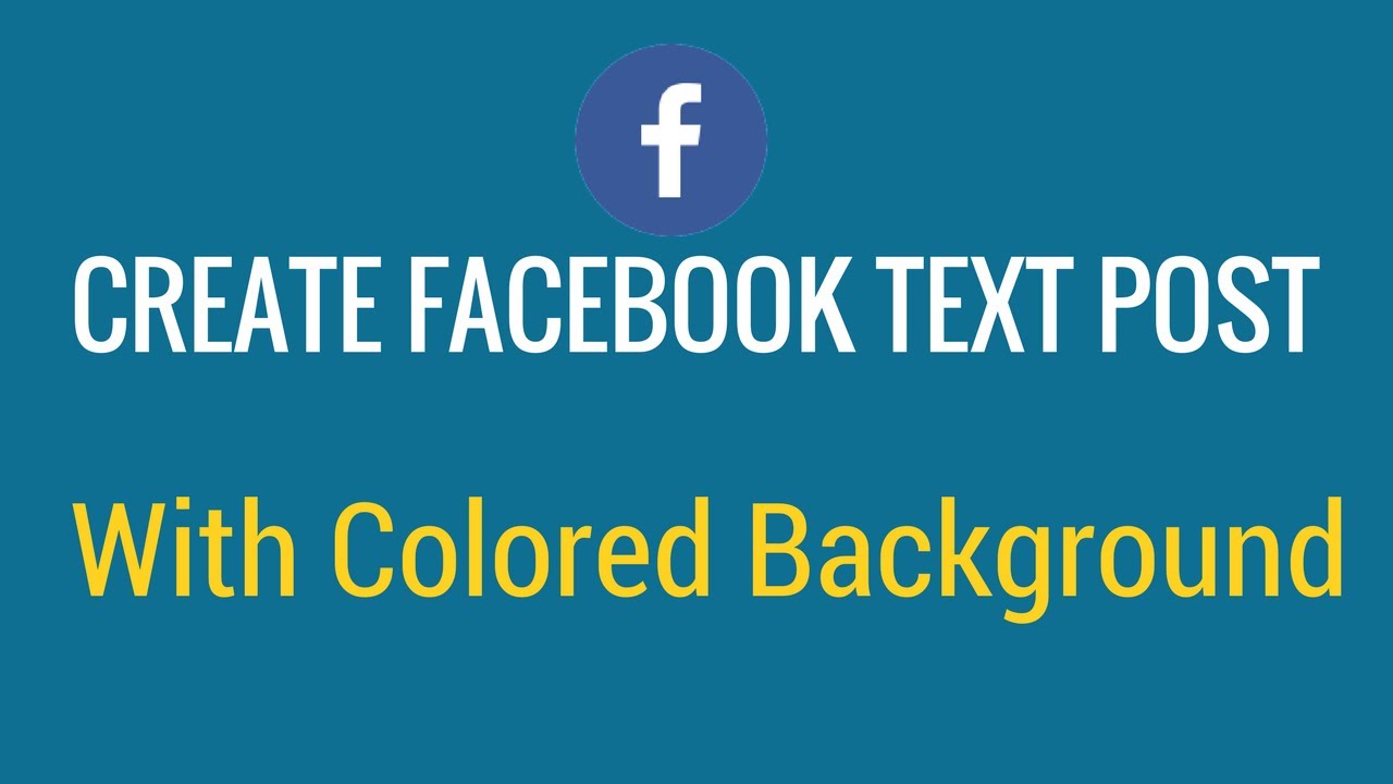 How to create facebook text post with colored background