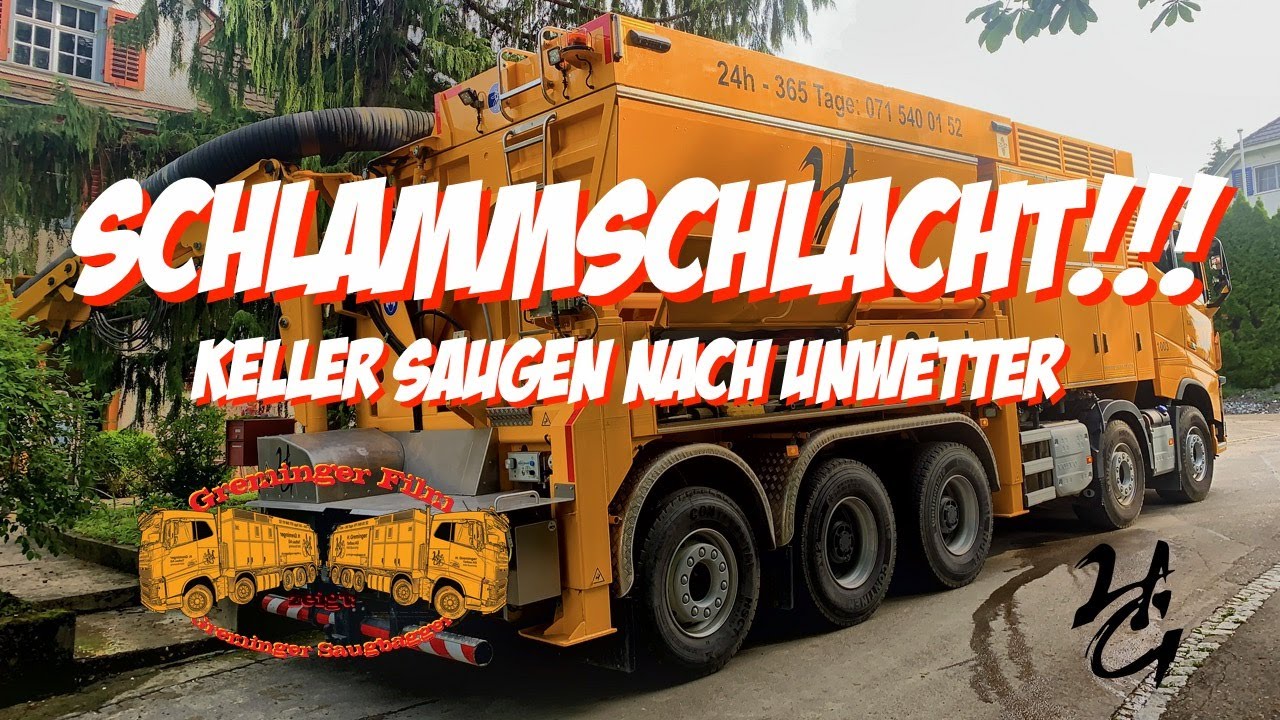 SCHLAMMSCHLACHT!!! -  Keller saugen nach Unwetter