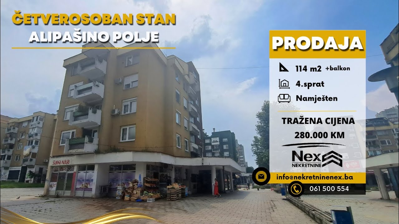 Četverosoban stan Alipašino Polje/Novi Grad 114 m2