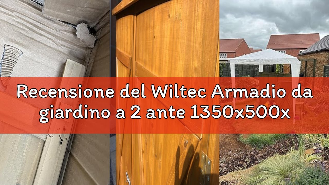 Recensione del Wiltec Armadio da giardino a 2 ante 1350x500x1540 mm legno di abete con tetto in bitu