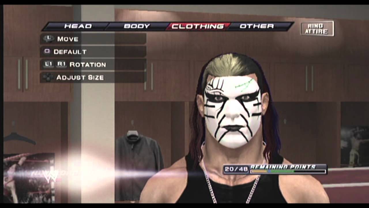 How to create Jeff Hardy (Face Paint [Summerslam 2009]) on Smackdown Vs Raw 2011 HD
